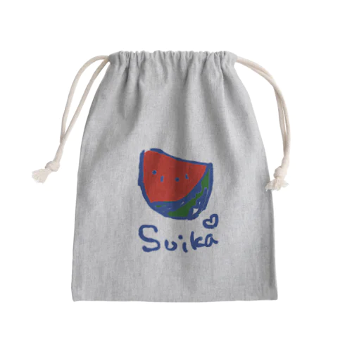 すいかすいかすいか。。 Mini Drawstring Bag