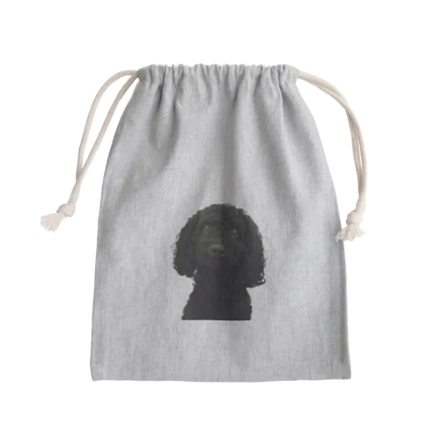 黒いトイプードル Mini Drawstring Bag