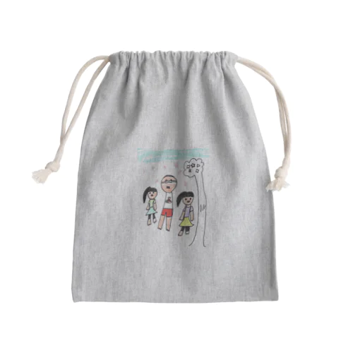 じいじと3姉弟 Mini Drawstring Bag