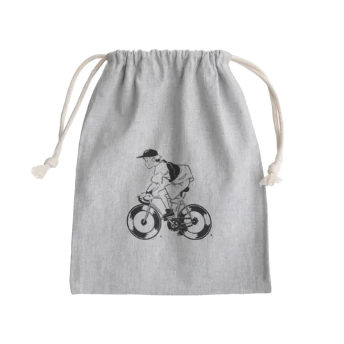 ピストバイクでポタリング Mini Drawstring Bag