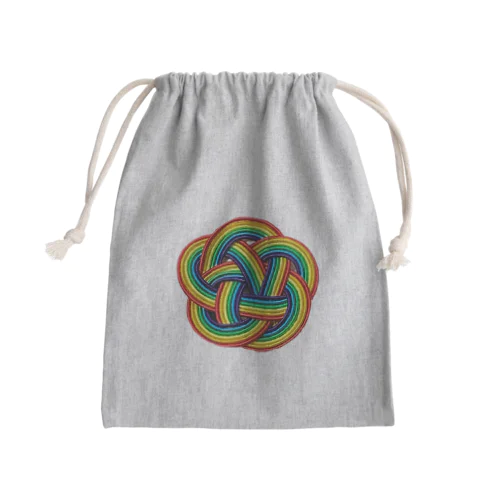 虹いろびより　水引　梅 Mini Drawstring Bag
