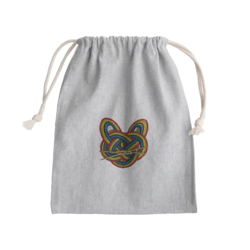 虹いろびより　水引　猫 Mini Drawstring Bag