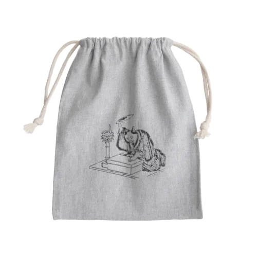 講談する猫 Mini Drawstring Bag