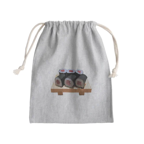 お寿司_巻き寿司_細巻き_鉄火巻き_220617 Mini Drawstring Bag