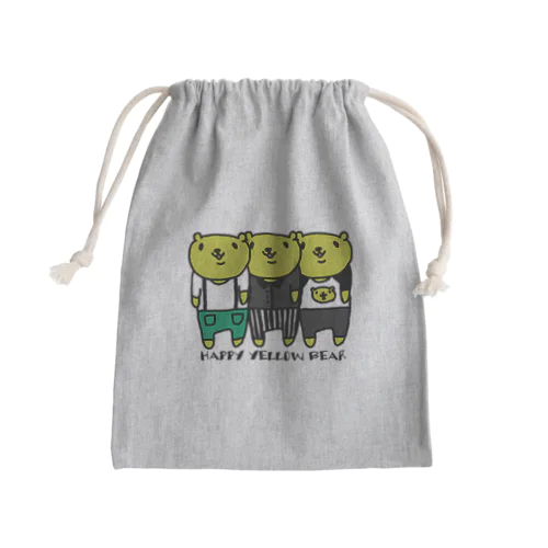 スリーベアー　カラフル Mini Drawstring Bag