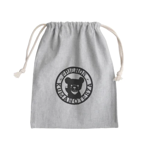 くまのてしゃ　ロゴ　（ブラック） Mini Drawstring Bag