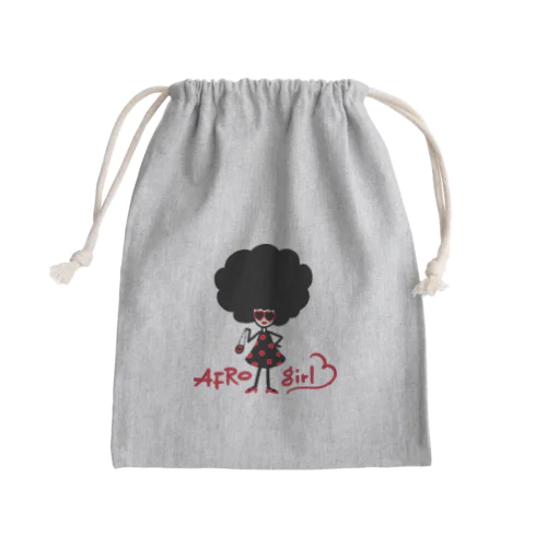 アフロガール　ドレスアップver. Mini Drawstring Bag