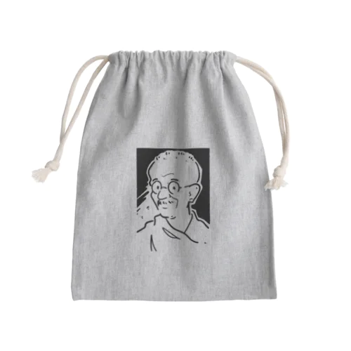 マハトマ・ガンディー(Mahatma Gandhi) Mini Drawstring Bag