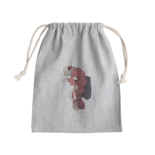 艶やかな芸者猫 Mini Drawstring Bag