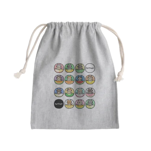 14Cats（フルーツ） Mini Drawstring Bag