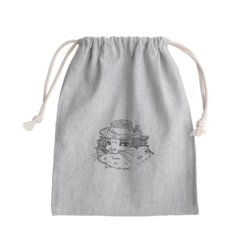 麦わらぼうしの猫 Mini Drawstring Bag