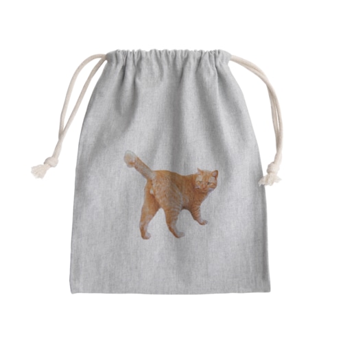 振り返り猫 Mini Drawstring Bag
