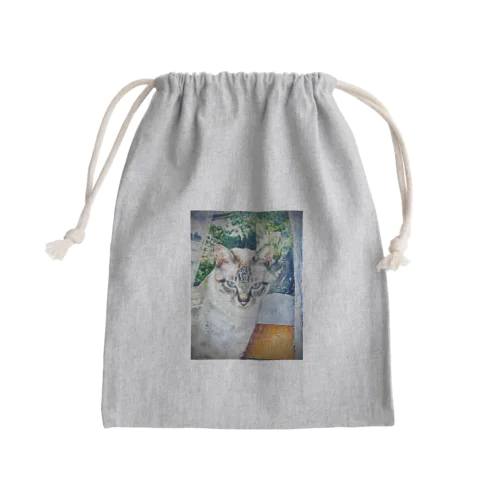 保護猫のカムイ君 Mini Drawstring Bag