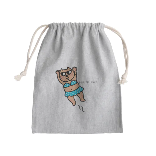 ビキニCATさん Mini Drawstring Bag