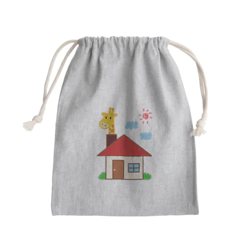 こっそりキリン飼ってます（文字なしver.） Mini Drawstring Bag