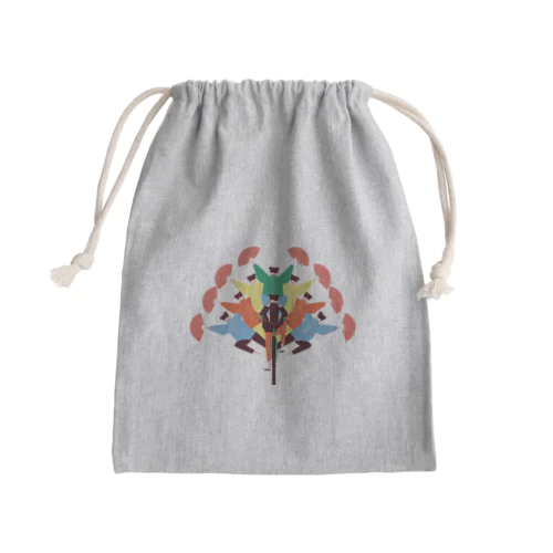 【表プリント】雑技チャイナガール Mini Drawstring Bag