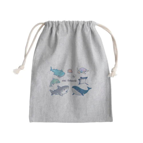 sea friends Mini Drawstring Bag