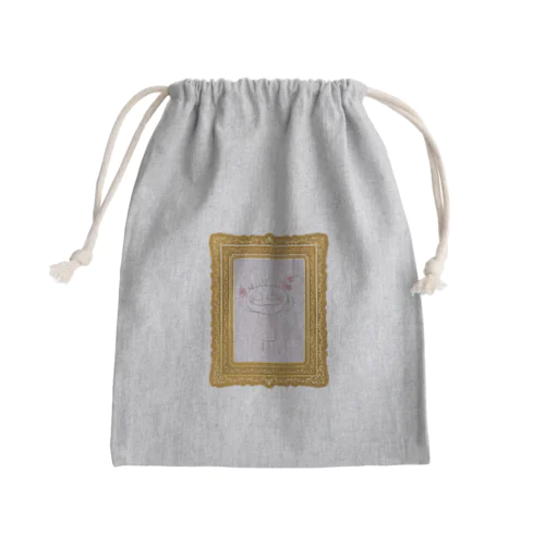 ５歳ムスコ絵 Mini Drawstring Bag