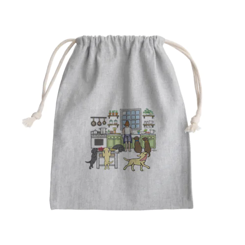 ラブラドールとラブラドールママの台所 Mini Drawstring Bag