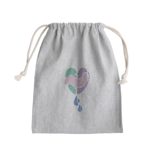 HEART BREAK Mini Drawstring Bag
