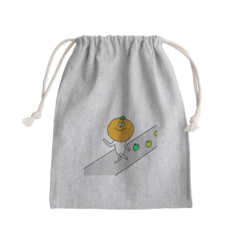 闊歩するみかん坊や Mini Drawstring Bag