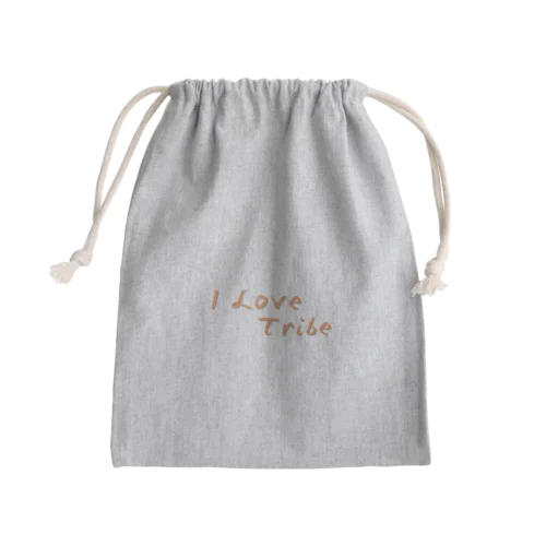 I LOVE Tribe　文字色 Mini Drawstring Bag