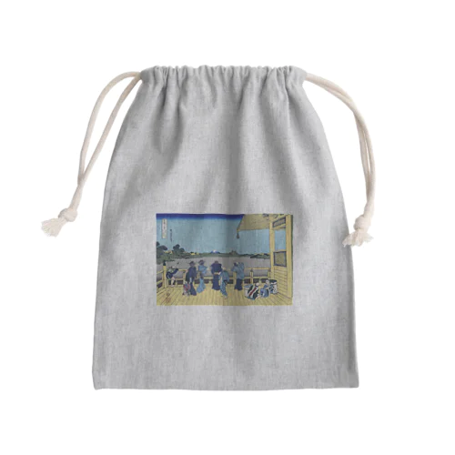 葛飾北斎_冨嶽三十六景　五百らかん寺さゞゐどう Mini Drawstring Bag