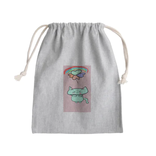 にっこりねこくんわーるど Mini Drawstring Bag