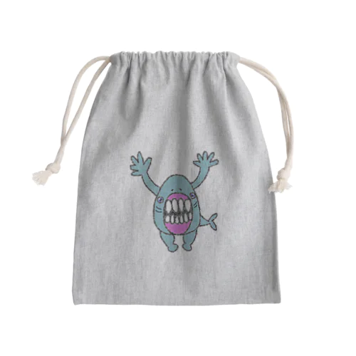 にげろ〜さめ様だぞぉ Mini Drawstring Bag