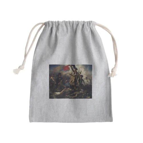 ドラクロワ「民衆を導く自由の女神」 Mini Drawstring Bag