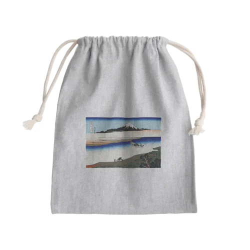 Fujiyama ukiyoe 葛飾北斎_冨嶽　武州玉川 Mini Drawstring Bag