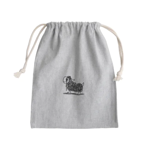 黒い涙を流す羊 Mini Drawstring Bag