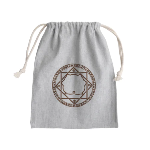 秘密結社ハムーメイソンロゴ Mini Drawstring Bag