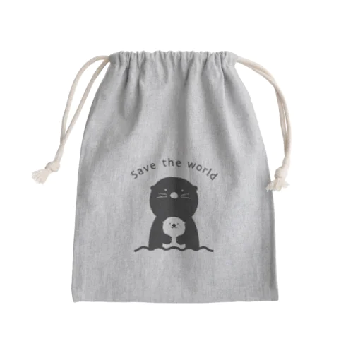 世界を救うラッコ Mini Drawstring Bag