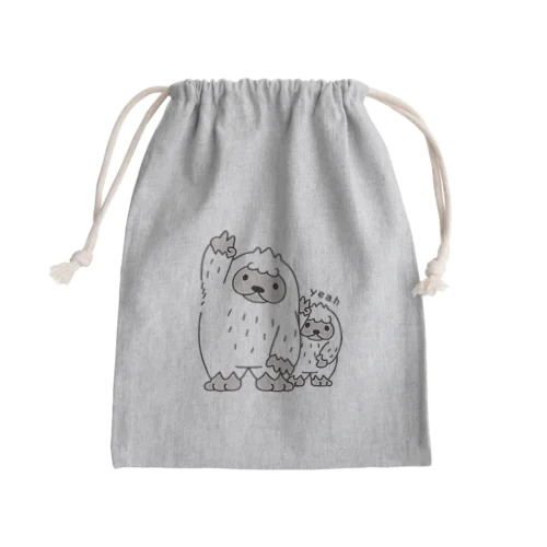 イエティのイエ～イ　とうちゃんがちょっとじゃま Mini Drawstring Bag