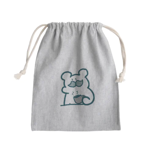 くまいくんの珈琲たいむ Mini Drawstring Bag