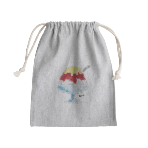 いちご練乳かき氷 Mini Drawstring Bag