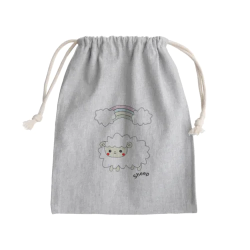 もふもふ♡ひつじさんNo.1 Mini Drawstring Bag