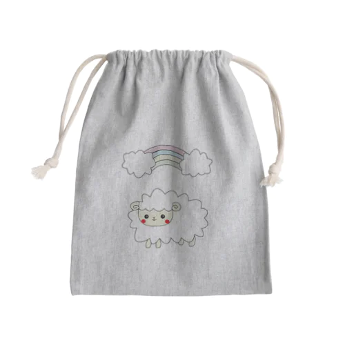 もふもふひつじさんNo.2 Mini Drawstring Bag