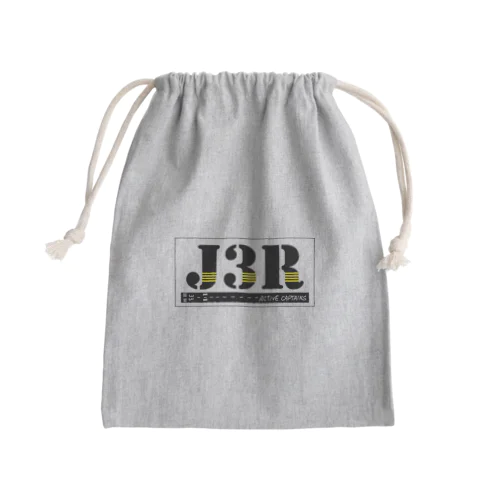 【Threefall Japan Aviation 】J3Rロゴ（TFJAバージョン:3ch手書き） Mini Drawstring Bag