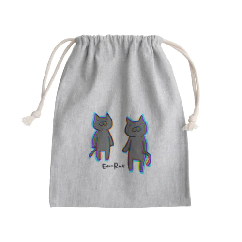 ちょっとチカチカするえどねこ Mini Drawstring Bag