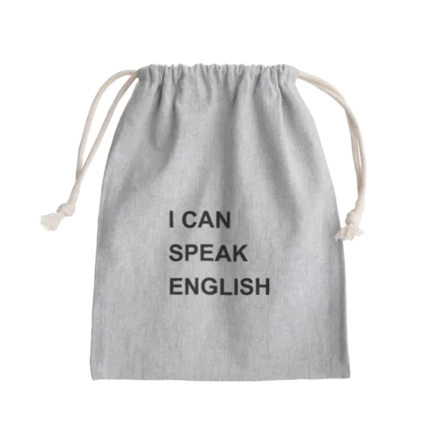 I CAN SPEAK ENGLISH Mini Drawstring Bag