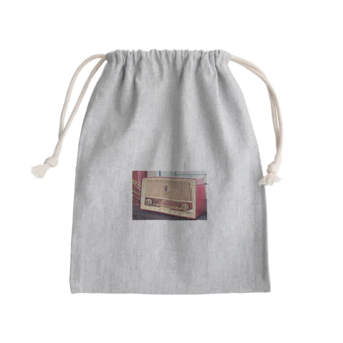 懐かしいラジオです Mini Drawstring Bag