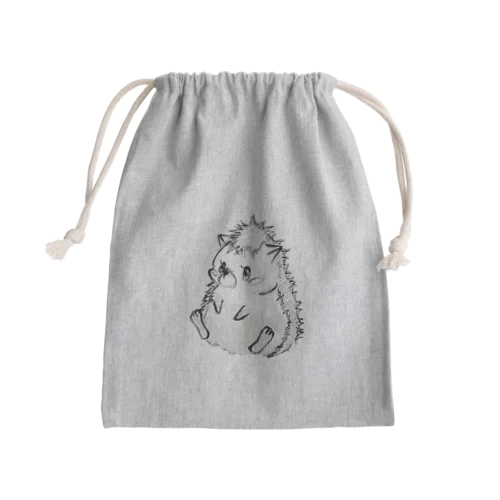 てこらのハリネズミ Mini Drawstring Bag