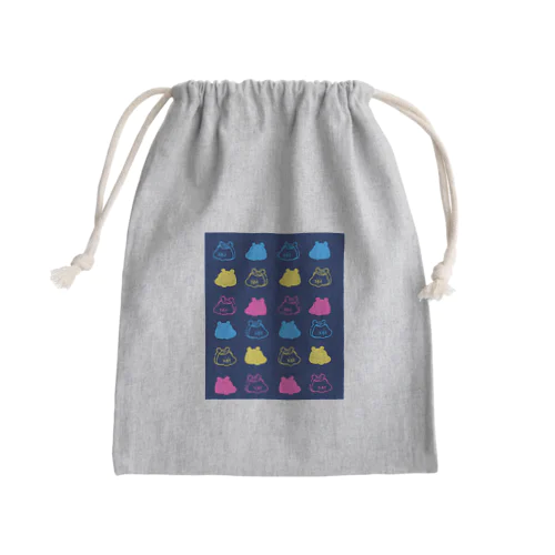 ハムオ 紺 Mini Drawstring Bag