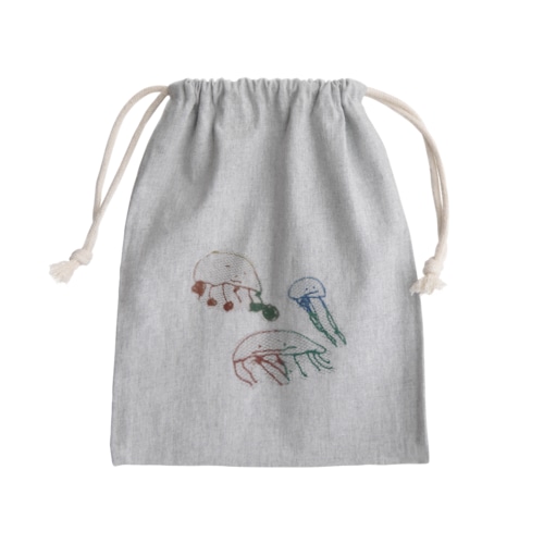 3匹のクラゲ Mini Drawstring Bag