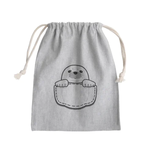 ぽけっとあざらし Mini Drawstring Bag