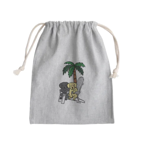 デッキチェアのラブラドール Mini Drawstring Bag