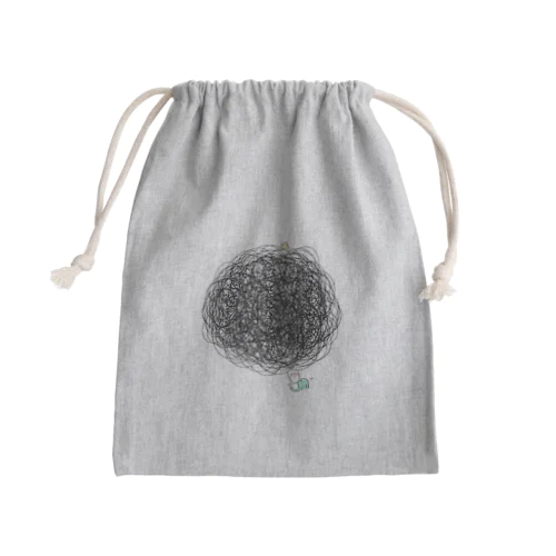 こしひくアフロくん Mini Drawstring Bag