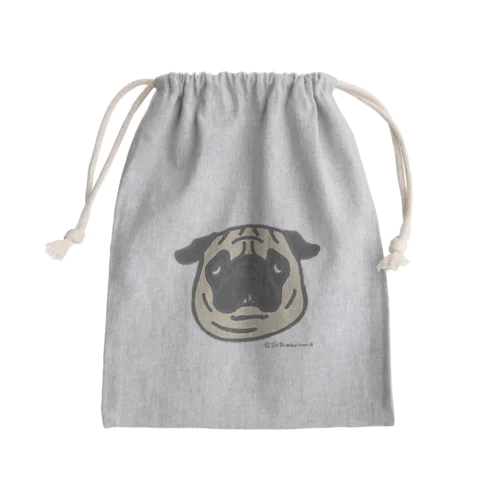 フォーンパグちゃん Mini Drawstring Bag